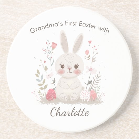 Personalized Grandma Easter Coaster – First Easter コースター (正面)