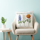 Personalized Grandma Gift Crochet Birth Flowers クッション (椅子)