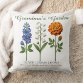Personalized Grandma Gift Crochet Birth Flowers クッション (ブランケット)