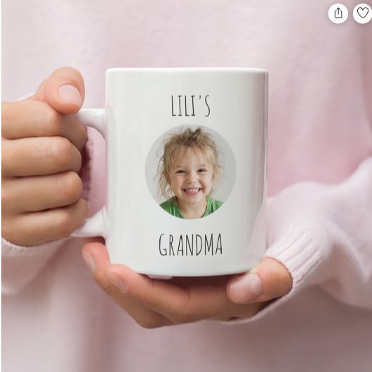 Personalized Grandma Gift | Custom Grandchild Face コーヒーマグカップ