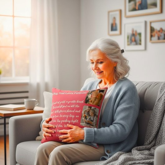 Personalized Grandma Gift - Hug That Lasts Forever クッション