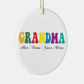Personalized Grandma Gift with Grandkids’ Names セラミックオーナメント (右)