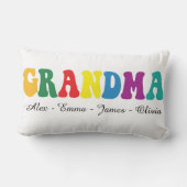 Personalized Grandma Gift with Grandkids’ Names ランバークッション (裏面)