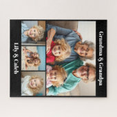 Personalized Grandma, Grandpa and Grandkids Photo ジグソーパズル (横)