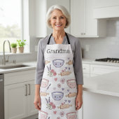 Personalized Grandma Kawaii Heart Baking Crew Gift エプロン