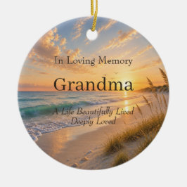 Personalized Grandma Memorial Photo Ornament セラミックオーナメント