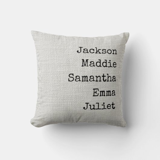 Personalized Grandma & Mom Throw Pillow Custom クッション (正面)