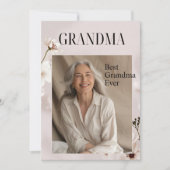 Personalized Grandma Photo | Best Grandma Ever シーズンカード (正面)