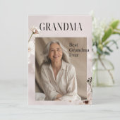 Personalized Grandma Photo | Best Grandma Ever シーズンカード (スタンド正面)