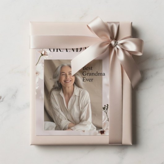 Personalized Grandma Photo | Best Grandma Ever シーズンカード