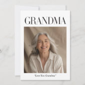 Personalized Grandma Photo Card | Love You Grandma シーズンカード (正面)