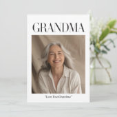 Personalized Grandma Photo Card | Love You Grandma シーズンカード (スタンド正面)