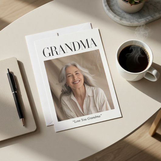 Personalized Grandma Photo Card | Love You Grandma シーズンカード