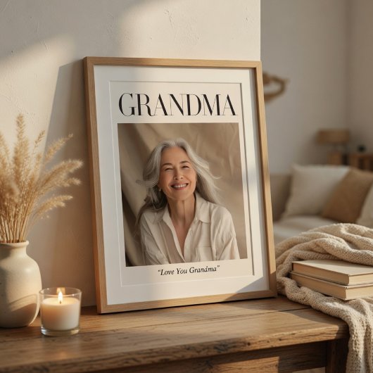 Personalized Grandma Photo | Love You Grandma ポスター