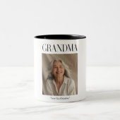 Personalized Grandma Photo Mug | Love You Grandma  ツートーンマグカップ (中央)