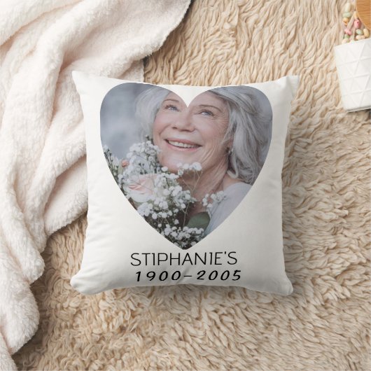 Personalized Grandma Pillow – Photo, Name & Year  クッション (ブランケット)