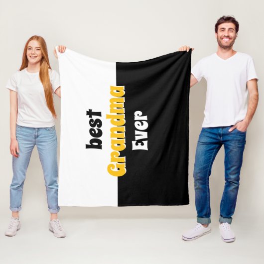 personalized grandma retro Fleece Blanket フリースブランケット (インサイチュ)