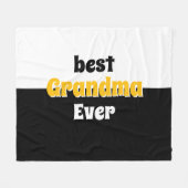 personalized grandma retro Fleece Blanket フリースブランケット (正面(横))