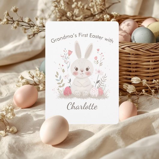 Personalized Grandma’s First Easter Card シーズンカード