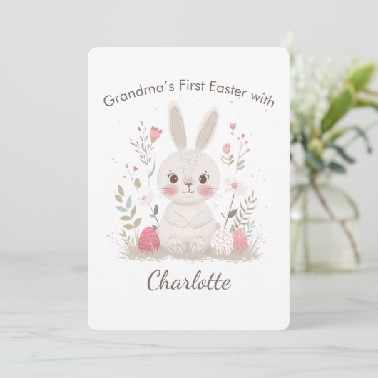 Personalized Grandma’s First Easter Card シーズンカード (スタンド正面)