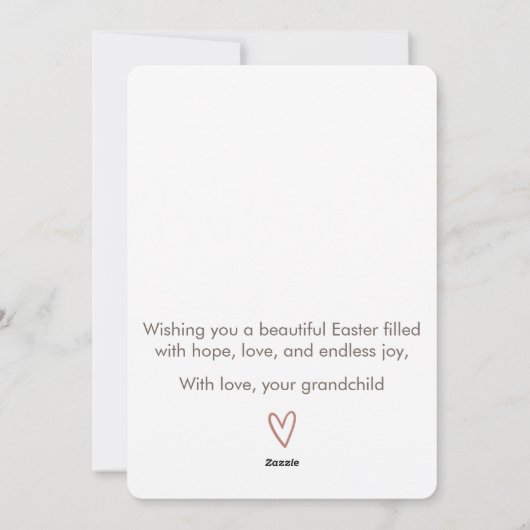Personalized Grandma’s First Easter Card シーズンカード (裏面)