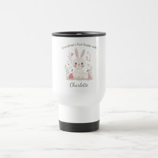 Personalized Grandma’s First Easter Travel Mug トラベルマグ (中央)