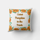 Personalized Grandma’s Pumpkins Halloween Pillow クッション (裏面)