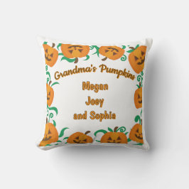 Personalized Grandma’s Pumpkins Halloween Pillow クッション