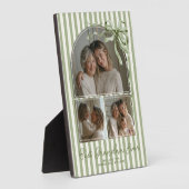 Personalized Grandma Sage Green Photo Keepsake Bow フォトプラーク (側面)