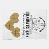 Personalized grandma's kitchen with kids name  キッチンタオル (横)