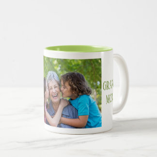 Personalized Grandmom Photo Mug Mother's day Gift ツートーンマグカップ