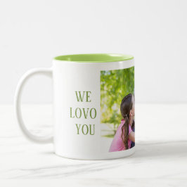 Personalized Grandmom Photo Mug Mother's day Gift ツートーンマグカップ