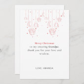 Personalized Grandpa Christmas Card シーズンカード (正面/裏面)