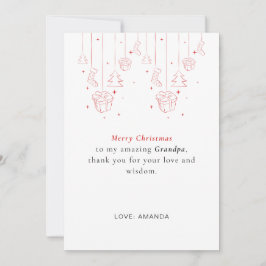 Personalized Grandpa Christmas Card シーズンカード