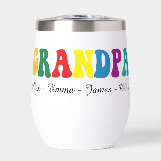 Personalized Grandpa Gift with Grandkids’ Names (正面)