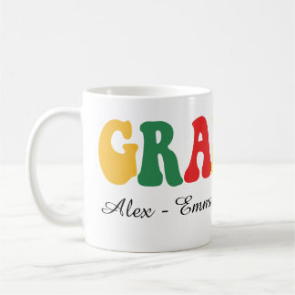Personalized Grandpa Gift with Grandkids’ Names コーヒーマグカップ