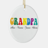 Personalized Grandpa Gift with Grandkids’ Names セラミックオーナメント (右)