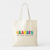 Personalized Grandpa Gift with Grandkids’ Names トートバッグ (裏面)