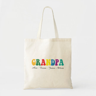 Personalized Grandpa Gift with Grandkids’ Names トートバッグ