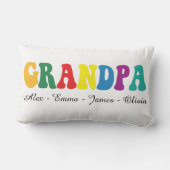 Personalized Grandpa Gift with Grandkids’ Names ランバークッション (裏面)