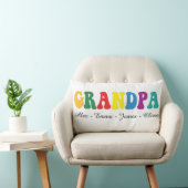 Personalized Grandpa Gift with Grandkids’ Names ランバークッション (椅子)