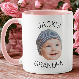Personalized Grandpa Mug with Baby Face Photo マグカップ