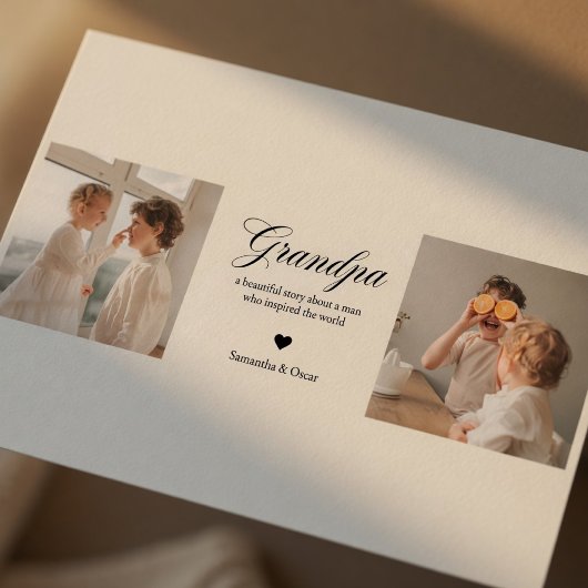 Personalized Grandpa Photo Card  シーズンカード