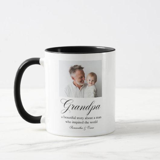 Personalized Grandpa Photo | Custom Grandfather マグカップ (左)