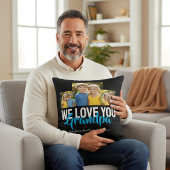 Personalized Grandpa Photo Gift Blue Text Design クッション