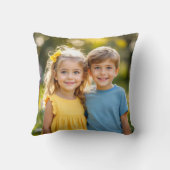 Personalized Grandpa Photo Gift Blue Text Design クッション (裏面)