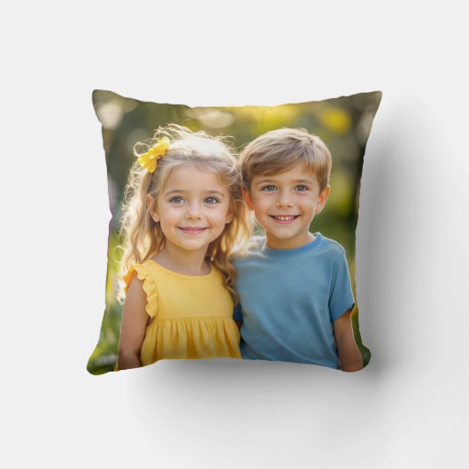 Personalized Grandpa Photo Gift Blue Text Design クッション (裏面)