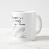 Personalized Grandparent Nicknames Print | Mimi, P ジャンボコーヒーマグカップ (正面右)