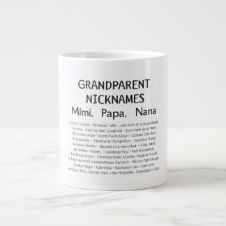 Personalized Grandparent Nicknames Print | Mimi, P ジャンボコーヒーマグカップ