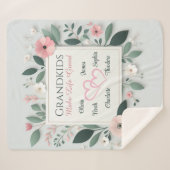 Personalized Grandparents Name blanket シェルパブランケット (正面(横))